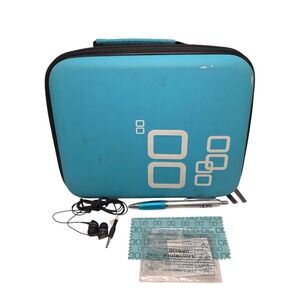 Nintendo DS Carrying Travel Case Light Blue w/ Accessories